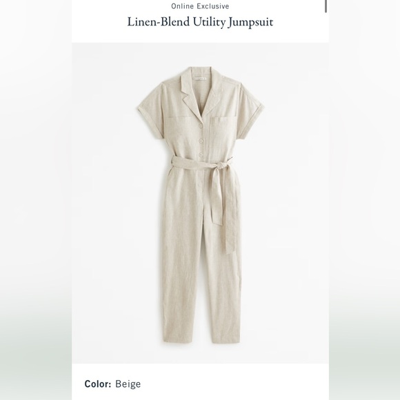 Abercrombie linen jumpsuit - Picture 1 of 2